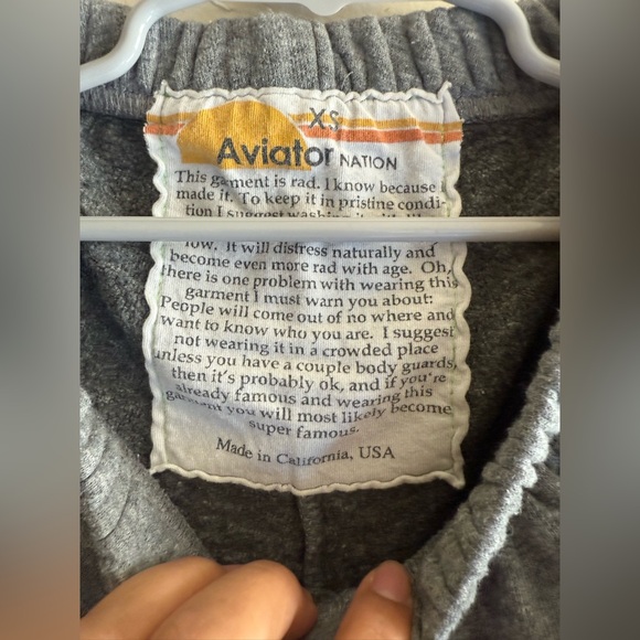 Aviator Nation Heather Gray Shorts with Rainbow Side Stripes - Picture 2 of 3